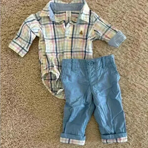 Baby Gap Plaid Outfit 3-6 mos
